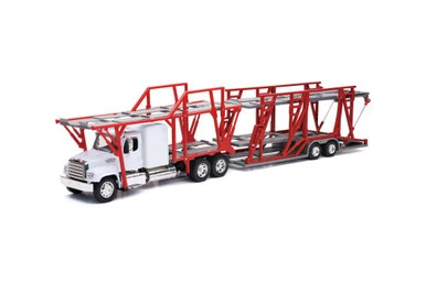 New Ray Long Haul Trucker Freightliner 114SD Auto Carrier,andCab - 10983 - 1/32 Scale Diecast Model 3 New Ray Long Haul Trucker Freightliner 114SD Auto Carrier,andCab - 10983 - 1/32 Scale Diecast Model