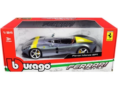 Ferrari Monza SP1, Silver - Bburago 18-26027SIL - 1/24 Scale Diecast Model Toy Car 3 Ferrari Monza SP1, Silver - Bburago 18-26027SIL - 1/24 Scale Diecast Model Toy Car