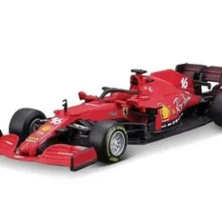 2021 Ferrari SF21, #16 Charles Leclerc - Bburago 18-36829LECL - 1/43 Scale Diecast Model Toy Car