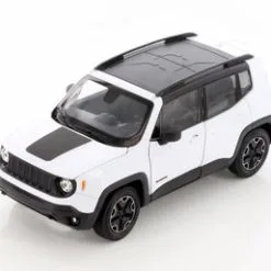 Jeep Renegade Trailhawk, White - Welly 24071/4D - 1/24 Scale Diecast Model Toy Car