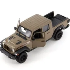 2020 Jeep Gladiator Pickup Truck, Beige/Tan - Welly 24103WSD - 1/27 Scale Diecast Model Toy Car