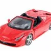 Ferrari 458 Spider Convertible, Red - Bburago 26017R - 1/24 Scale Diecast Model Toy Car