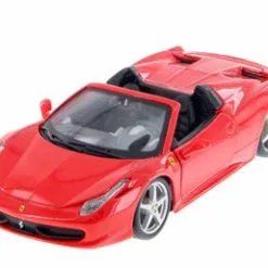 Ferrari 458 Spider Convertible, Red - Bburago 26017R - 1/24 Scale Diecast Model Toy Car
