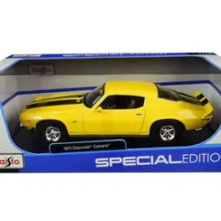 ModelToyCars 1971 Chevy Camaro, Yellow - Maisto 31131YL - 1/18 Scale Diecast Model Toy Car