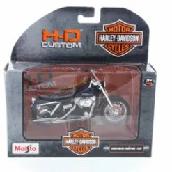 2006 Harley Davidson FXDBI Dyna Street Bob, Blue - Maisto 31360-32 - 1/18 Scale Diecast Car