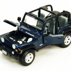 Jeep Wrangler Rubicon Convertible, Blue, Showcasts 34245 - 1/27 Scale Diecast Car (New, But NO BOX)