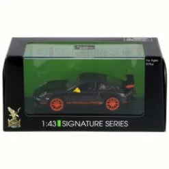 Lucky Road Signature Porsche 997 GT3 RS, Black - Lucky 43204 - 1/43 Scale Diecast Model Toy Car