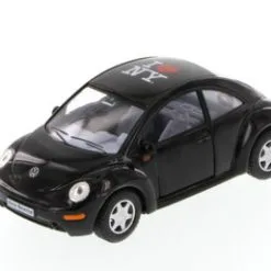 I Love NY Volkswagen New Beetle Hard Top, Black - Kinsmart 5028W-ILNY - 1/32 Scale Diecast Car
