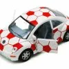 Volkswagen New Beetle, White & Red - Kinsmart 5028DR - 1/32 Scale Diecast Model Replica (Brand New, But NOT IN BOX) -International Diecast Cars Shop 5028DR KIT WHITE Volkswagen New Beetle az 79408.1610381930.386.513