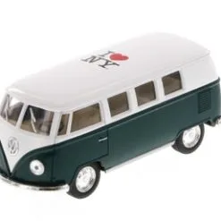 1962 Volkswagen Classic Bus, Teal - Kinsmart 5060W-ILNY - 1/32 Scale Diecast Model Toy Car