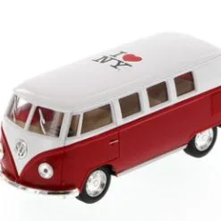 1962 Volkswagen Classic Bus, Red - Kinsmart 5060W-ILNY - 1/32 Scale Diecast Model Toy Car