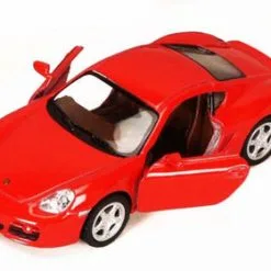 Porsche Cayman S, Red - Kinsmart 5307D - 1/34 Scale Diecast Car (Brand New, But NOT IN BOX)