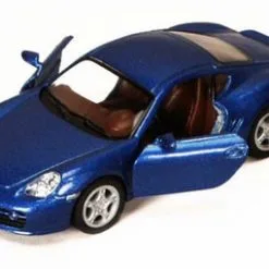 Kinsmart Porsche Cayman S, Blue - 5307D - 1/34 Scale Diecast Model Toy Car (Brand New, But NOT IN BOX)