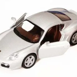 Porsche Cayman S, Silver - Kinsmart 5307D - 1/34 Scale Diecast Model Toy Car