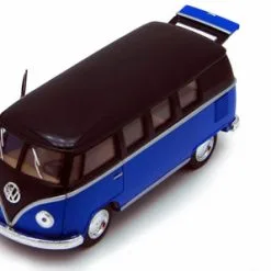 1962 Volkswagen Classical Bus, Blue - Kinsmart 5376D - 1/32 Diecast Car (Brand New, But NOT IN BOX)