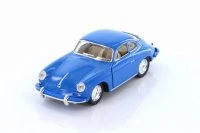 Porsche 356 B Carrera 2 Hard Top, Blue - Kinsmart 5398D - 1/32 Scale Diecast Model Toy Car