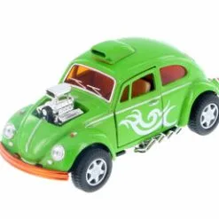 Volkswagen Beetle Custom Dragracer, Green - Kinsmart 5405D - 1/32 Scale Diecast Model Toy Car