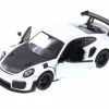 Porsche 911 GT2 RS Hard Top, White - Kinsmart 5408D - 1/36 Scale Diecast Model Toy Car
