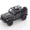 2018 Jeep Wrangler Rubicon Open Top, Black - Kinsmart 5412DA/BK - 1/34 Scale Diecast Model Toy Car