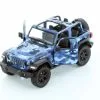 2018 Jeep Wrangler Rubicon, Camo Blue Kinsmart 5420DAB 1/34 Scale Diecast Model Car -International Diecast Cars Shop 5420dab blue open kit 2018 jeep wrangler rubicon 1 az 55374.1675112124.386.513