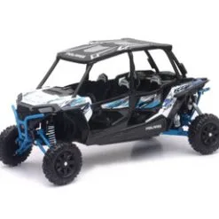 Polaris RZR XP 4 Turbo EPS ATV, Blue - New Ray 57843B - 1/18 Scale Diecast Model Toy Car