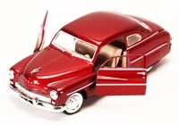 Motor Max 1949 Mercury Eight Coupe, Red - Motormax 73225 - 1/24 Scale Diecast Model Toy Car
