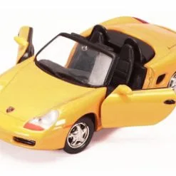Porsche Boxster Convertible, Yellow - Showcasts 73226WYL - 1/24 Scale Diecast Model Toy Car
