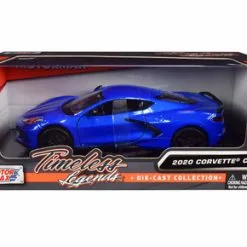 2020 Chevy Corvette C8 Stingray, Blue - Motor Max 79360BL - 1/24 Scale Diecast Model Toy Car