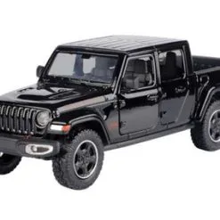 2021 Jeep Gladiator Rubicon (Hard Top), Black - Motor Max 79368BK - 1/27 Scale Diecast Model Toy Car