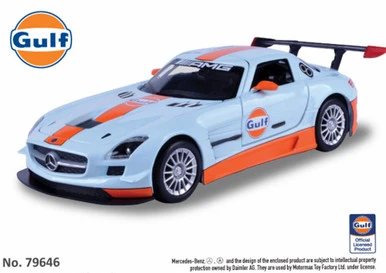 Motor Max Mercedes-Benz SLS AMG GT3, Gulf Oil - Motormax 79646 - 1/24 Scale Diecast Model Toy Car 3 Motor Max Mercedes-Benz SLS AMG GT3, Gulf Oil - Motormax 79646 - 1/24 Scale Diecast Model Toy Car