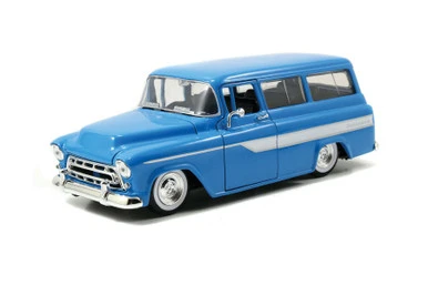 1957 Chevy Suburban, Blue - Jada Toys 97190/4 - 1/24 Scale Diecast Model Toy Car 3 1957 Chevy Suburban, Blue - Jada Toys 97190/4 - 1/24 Scale Diecast Model Toy Car