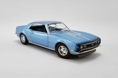 1968 Chevy Camaro SS Unicorn Coupe, Light Blue - Acme A1805717 - 1/18 Scale Diecast Model Toy Car 3 1968 Chevy Camaro SS Unicorn Coupe, Light Blue - Acme A1805717 - 1/18 Scale Diecast Model Toy Car