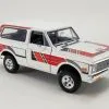 1971 Chevy K5 Blazer, White /Red - Acme A1807705 - 1/18 Scale Diecast Model Toy Car -International Diecast Cars Shop A1807705 ACME 1972 Chevy K5 Blazer Feathers Edition 118 1 01327.1674765904.386.513