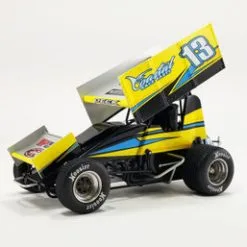 ModelToyCars 2022 Winged Sprint Car, #13 Justin Peck - Acme A1822007 - 1/18 Scale Diecast Car