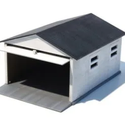 Mini Garage Snap-Together, White - AMT AMT1361/12 - 1/64 Scale Plastic Diorama Kit