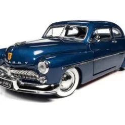 1949 Mercury Eight Coupe, Atlantic Blue - Auto World AW277 - 1/18 Scale Diecast Model Toy Car