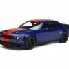 2021 Dodge Challenger Super Stock, Indigo Blue And Red - GT Spirit GT362 - 1/18 Scale Resin Car -International Diecast Cars Shop GT362 GTS 2021 Dodge Challenger Super Stock 118 1 63857.1645052473.386.513