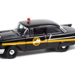 1957 Chevy 150 Sedan - Kentucky State Police, Black - Greenlight HWY18027 - 1/18 Scale Diecast Car