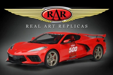 2020 Chevy Corvette Stingray "104th Indy 500", Red - Real Art Replicas 1/18 Diecast Car 3 2020 Chevy Corvette Stingray "104th Indy 500", Red - Real Art Replicas 1/18 Diecast Car