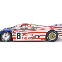 1986 Porsche 956LH RHD, #8 G. Follmer - J. Morton - K. Miller "Spirit Of America" 24H Of Le Mans - Solido S1805503 - 1/18 Scale Diecast Model Toy Car