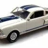 Shelby Collectibles 1966 Shelby GT350, White W/ Blue Stripes - Shelby SC160 - 1/18 Scale Diecast Model Toy Car -International Diecast Cars Shop SC160 SBY WHITE 1966 Shelby GT350 Diecast Model Toy car AZ 39622.1610384405.386.513