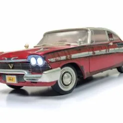 1958 Plymouth Fury, Red W/ Rust - Auto World AWSS119 - 1/18 Scale Diecast Model Toy Car