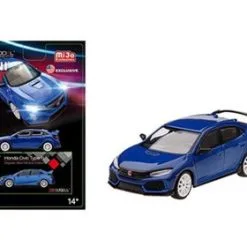 2017 Honda Civic Type R (FK8) Modulo (LHD), Aegean Blue - Mini GT MGT00017-MJ - 1/64 Diecast Car