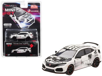 Honda Civic Type R (FK8) ArtCar Manga, White - Mini GT MGT00037-MJ - 1/64 Scale Diecast Car 3 Honda Civic Type R (FK8) ArtCar Manga, White - Mini GT MGT00037-MJ - 1/64 Scale Diecast Car